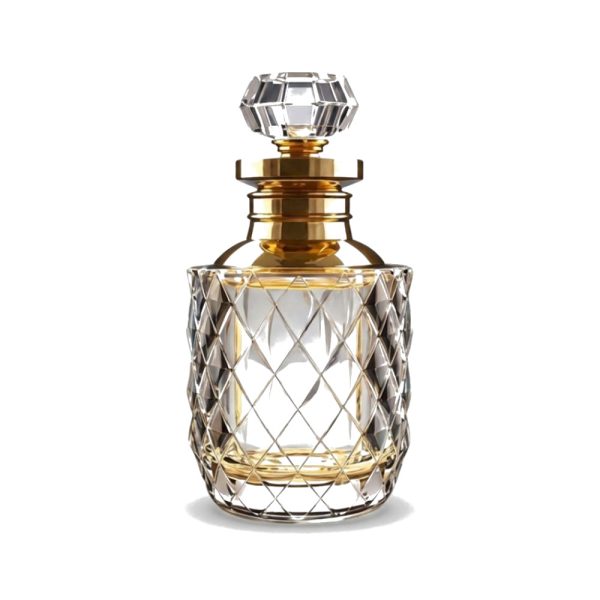 Orange perfume oil bottle